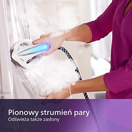 Philips Generator Pary PerfectCare Elite - 2400W, Silne uderzenie pary 470g, Ciśnienie pompki 6,7 bara, Technologia OptimalTEMP, Zbiornik 1,8l, Niebieski/Biały (GC9630/20)
