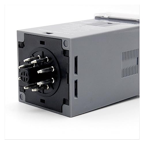 Relé de retardo digital DH48S NDS8 de 8 pines con base para control AC 380V 2