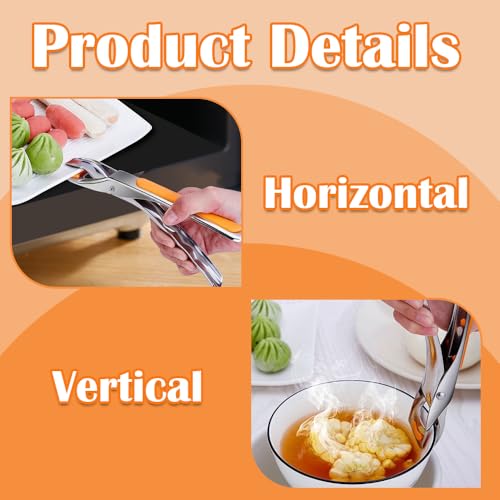 2 Pcs Silicone Kitchen Tongs, Heat-Resistant & Non-Scratch Food Tongs, Stainless Steel Core with Soft-Tip Grippers for Cooking, Baking, Frying, Serving Salads, Pasta - Dishwasher Safe - Image 5