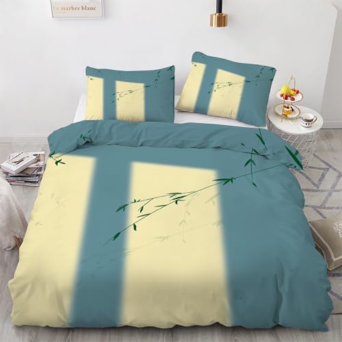 Housse de couette 220x240 microfibre douce avec fermeture éclair bleue - 2