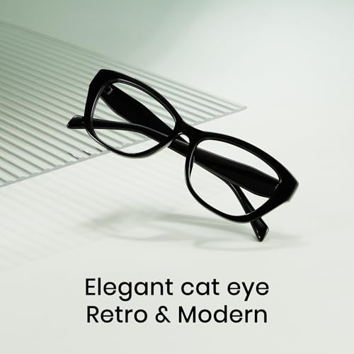 Image of Cyxus Cat Eye Blue Light Glasses for Women Reduce Eye Strain 8154 | Eye Protection,UV Protection,Stylish Chunky Frame,Ideal for Office Work Daily Work