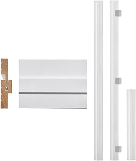 Door Jamb Frame kit with Pre-Installed Hinges, Primed Composite Door Frame Kit, Pine Wood, DIY Adjustable Size, Right Handed, 1.06 in. x 4.53-5.51in. x 81.65 in