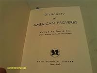 Dictionary of American Proverbs B000EH2S4K Book Cover