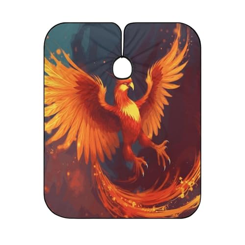 Capa de peluquería Phoenix roja para adultos miniatura 6