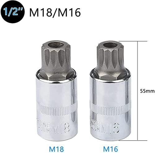 Nutmanel 10pcs Torx Bit Socket Set Spline Set Triple Square Socket Bits Torx Wrench Set M4 / M5 / M6 / M8 / M9 / M10 / M12 / M14 / M16 / M18 for Home Maintenance DIY