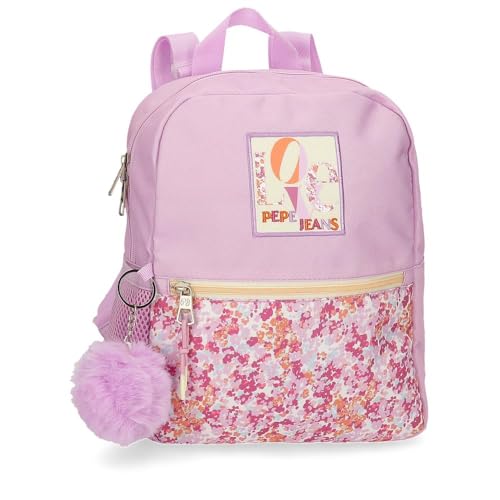 Pepe Sandra Zaino Casual 24x28x10 cm 9.6L by Joumma Bags jeans rosa poliestere