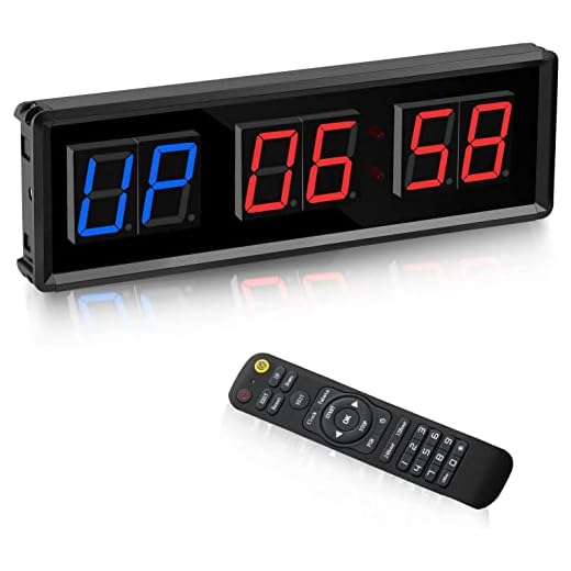 Yoiimiya Temporizador de Gimnasio, Temporizador de Intervalo LED, Reloj de Pared con Cuenta Regresiva Digital, Reloj de 1,5 Pulgadas hacia Abajo/Arriba, CronóMetro para el Hogar