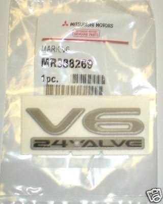 Genuine Mitsubishi Fender Emblem "V6 24 Valve" MR388269 Eclipse 2000 2001 2002
