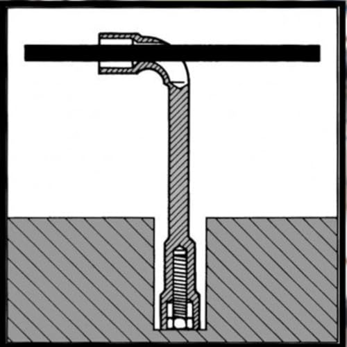 Chave Biela Vazada 22Mm Com Furo Passante Aço Crv