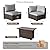 GREZJXC 7-Pieces Patio Furniture Sets Outdoor Sectional Sofa with 44'' Propane Rattan Wicker Firepit Table, Patio Sectional Conversation Set with Cushions for Backyard, Poolside, Garden Grey