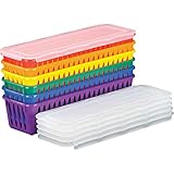 Really Good Stuff Plastic Pencil and Marker Storage Baskets with Lids, 3¼” by 10” by 2½”...
