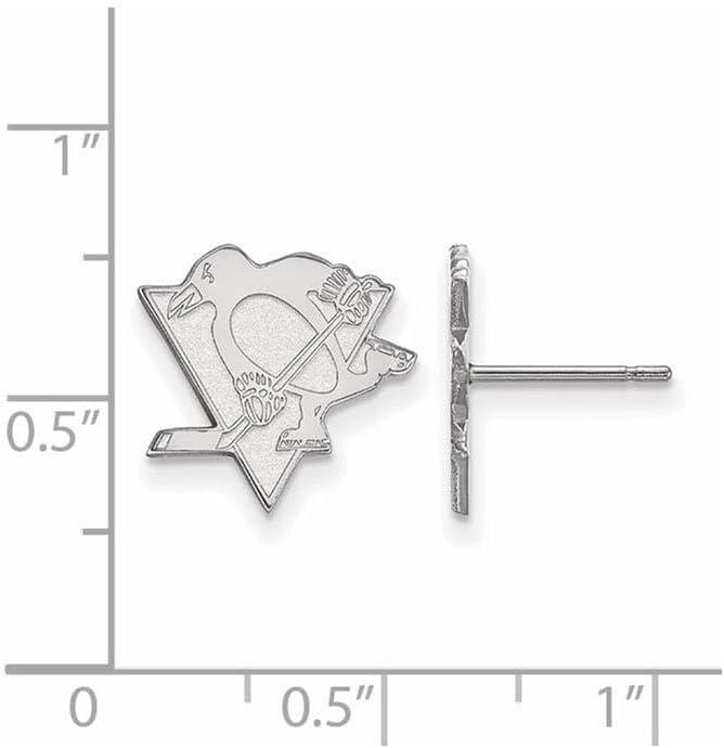 Pittsburgh Penguins Small (1/2 Inch) Post Earrings (Sterling Silver)