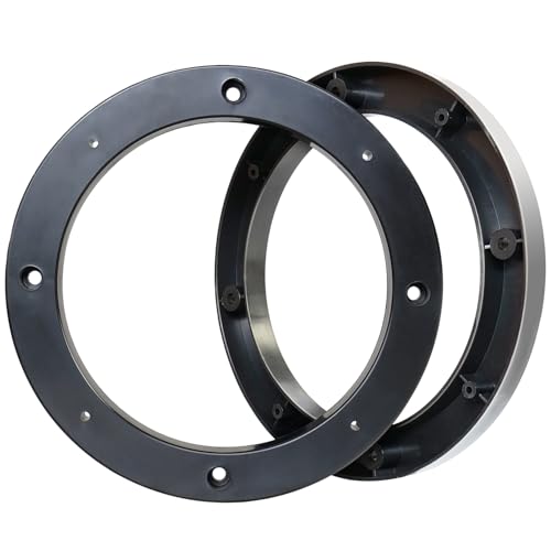 Fiegromech 5 Inch Car Speaker Spacer Kit,Hollow Speakers Ring Adapter for 5" 5.25" Door Stereo Mounting Bracket,0.5" Depth Plastic Vehicle Audio Spacers 2PCS