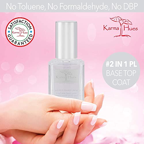 Karma Organic Unscented Nail Polish Remover, Non-Toxic Nail Treatment Vegan Cruelty-Free) (Unscented) (Unscented +Top/Triple Bas) #TOP3