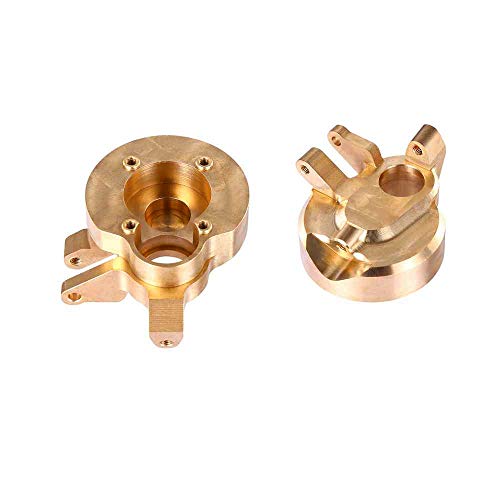 Shaluoman 2pcs RC Steering Knuckle Brass Balance Weight RC Accessories for 1:10 RC Crawler SCX10 III AXI03007