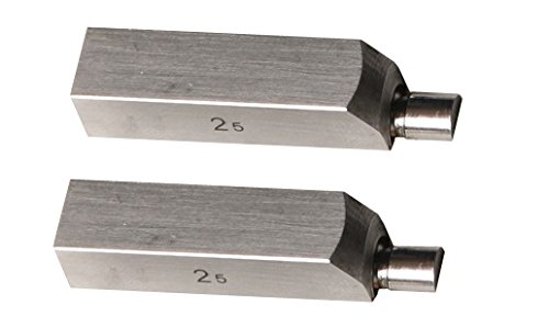 CNC QUALITÄT wymiar końcowy - 2 x narzędzie pomiarowe - końcówka R 2,5 x 10 mm - wymiary 40 x 9 x 8 mm