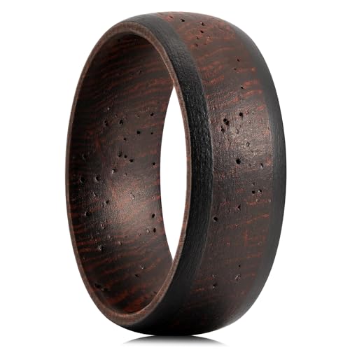 Wenge Wood with Ebony Edges Wedding Band