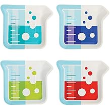 Fun Express Science Party Beaker-Shaped Paper Dessert Plates - Scientist Themed Birthday Lab Party Decorations - Chemical Experiments Disposable Paper Plates - Tableware Supplies - 8 Pieces