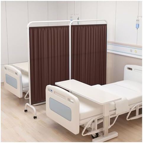 6ft High Portable Folding Room Divider with Wheels - 2-Panel Privacy Partitions for Hospitals, Offices, Beauty Salons - Versatile, Easy to Move, Space-Saving Solution