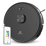 Robô Aspirador de Pó Inteligente AMG-R3 PRO 3 em 1 Varre, Aspira e Passa Pano com Mapeamento a Laser LDS, Compatível com Alexa e Google, Wi-Fi, App e Controle Remoto Panda Plus Bivolt (Preto)