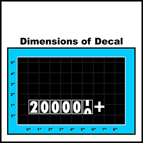 Sticker Connection | 200,000 + Miles | Bumper Sticker Decal For Car, Truck, Window, Laptop | 1.3"X7" (White) Import Truck Diesel 4X4 Funny Car Vinyl 200K #TOP1