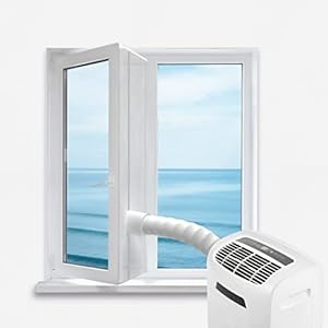 Wessper Raamafdichting voor Mobiele Airconditioners, Zelfklevende Raamafdichting voor Ramen 400 cm | Wit Waterdichte Stop Hete Lucht voor Bevestiging | Raamafdichting Wasdrogers & Afzuigluchtdrogers