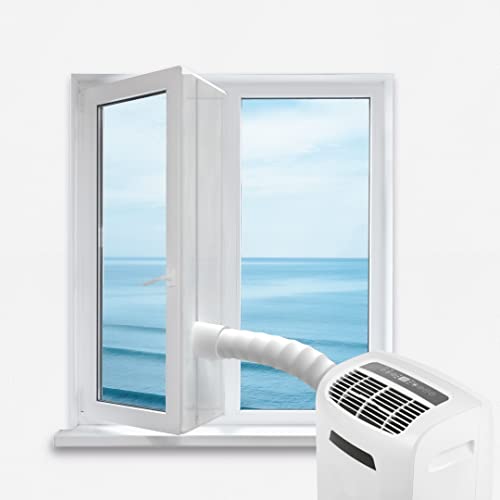 Wessper Raamafdichting voor Mobiele Airconditioners, Zelfklevende Raamafdichting voor Ramen 400 cm | Wit Waterdichte Stop Hete Lucht voor Bevestiging | Raamafdichting Wasdrogers & Afzuigluchtdrogers