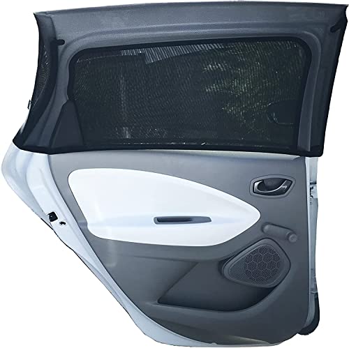 EZIMOOV Pare-Soleil Voiture Chaussette pour Enfants - Lot de 2 - Enfilage Facile sur Les Portes Arrières - Protège de la Chaleur du Soleil et des Insectes - Emballage Recyclé - Taille S
