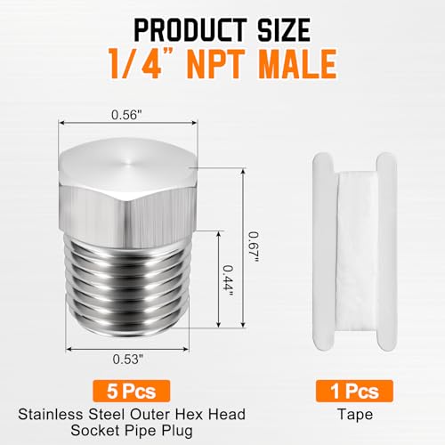 Tapones de tubo NPT de acero 304 para reformas del hogar y sistemas de riego doméstico 3