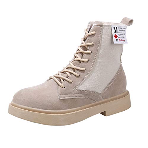 Autumn Fashion Roman Round-Headed Lace-Up Ankle Boots Classic Women Shoes