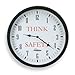 GRAINGER APPROVED Analog Clock, 14-3/8 in, Black