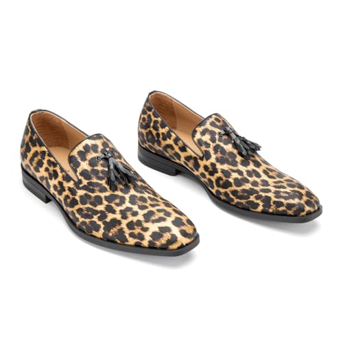 Image of Meijiana Mens Loafers Wedding Dress Shoes Slip-On Loafers for Men Tuxedo Suit Shoes