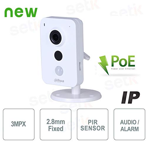 Dahua Technology cámara IP 3 MP 2.8 mm IR Alarma Audio PoE