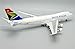 for JFOX for Boeing 747-244B for South African Airways ZS-SAL with Stand Limited Edition 1/200 DIECAST Aircraft Pre-Built Model
