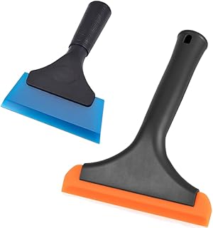 EHDIS Window Squeegee Car Silicone Kit, Windshield Puller Car, Shower Squeegee Small Extractor Car Disc, for Glass, Bathroom, Kitchen, Mirror and Car Window, 15cm+15cm