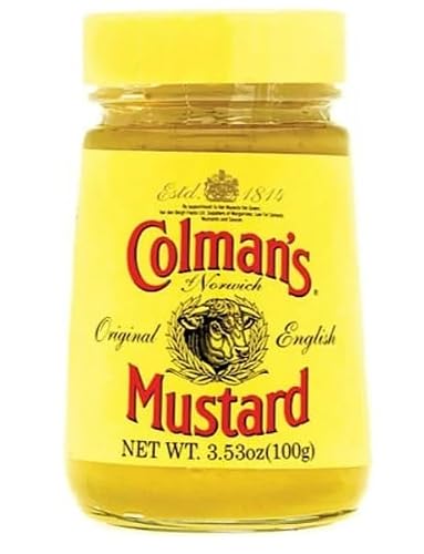 Colman's Prepared Jar |Original English Yellow Mustard| 3.53OZ (2 Pack)