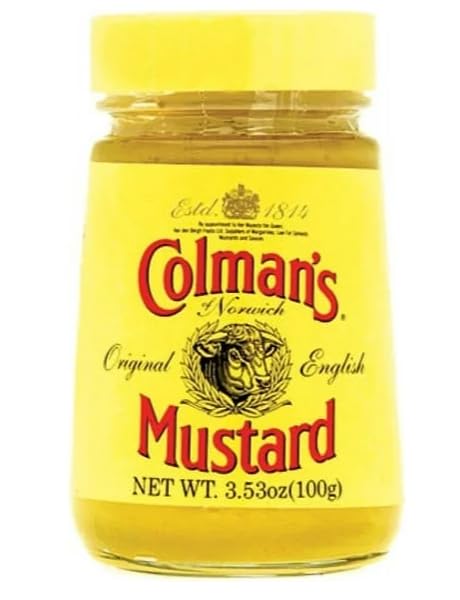 Colman's Prepared Jar |Original English Yellow Mustard| 3.53OZ (4 Pack)