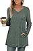 WIHOLL Tops for Teachers Long Sleeve Shirts Oversized Sweaters Business Casual Outfits Early Fall Fashion Tunic Tops for Women Loose Fit Winter Clothes for Women Old Money Clothes Green L