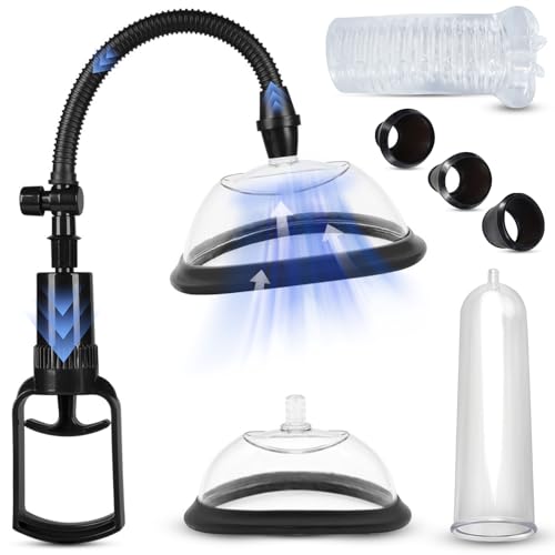 2 IN 1 Nippelsauger Vagina Pumpe & Penispumpe mit Masturbator,Vagina Klitoris Vakuumpumpe für Erhöht Sexuelle Vergnügen,Vakuumpumpe Erektionshilfe für Männer,Sex Spielzeug für die Paare (A)