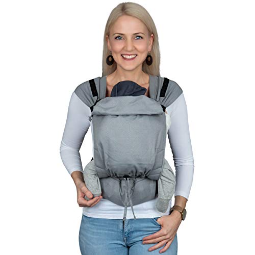 Hoppediz Babydrager Primeo, voor pasgeborenen vanaf de geboorte, buikdrager, rugdrager, 100% biologisch katoen, kos - Image 5