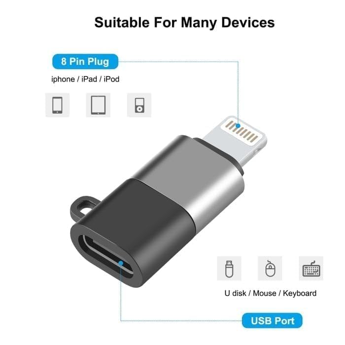 Image of USB-C to Lightning Audio Adapter for iPhone | Mic Support | OTG Converter for Microphone, Charging, Type-C Cable to iPhone Converter | Vlogging, Podcast, YouTube Recording