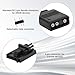 4pcs 4 Pin to 3 Pin RGB Adapter for Corsair RGB HUB Lighting Node & Commander CORE iCUE Commander CORE XT, PVC Converter to Standard 5V 3-Pin ARGB for PC Fans Strips & PC Extension Components (Black)