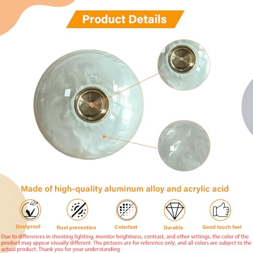 ZXFRC Marble Style Round Ball Gear Shift Knob with 3 Adapters M8x1.25 / M10x1.25 / M10x1.5 Suitable for Most Manual Or Automatic Transmissions Without Lock Buttons(Pearl White) by ZXFRC - Image 3