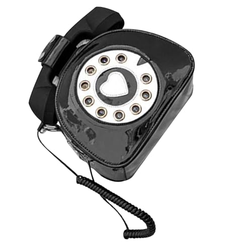 Sac bandoulière femme forme téléphone portable en PU noir UKCOCO rétro