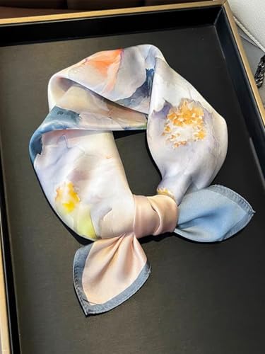 Image of ANDANTINO 100% Mulberry Silk Scarf -21 inch Square Neckerchief with Gift Packed