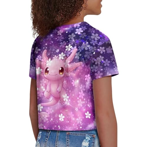 Image of 4th of July Shirt for Girls 7-8 Years US Flag Crop Tops Kids Outfit Independent Day Graphic Tee-