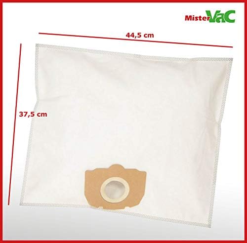 MisterVac 10 x Vacuum Cleaner Bags Compatible with Parkside PWDA 20-Li A1 Battery, 346160_2004