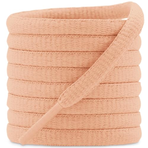 Image of DELELE 2Pair Oval Shoes laces 42 Colors Half Round 1 /4 inchAthletic ShoeLaces for Sport /Running Shoes Shoe Strings
