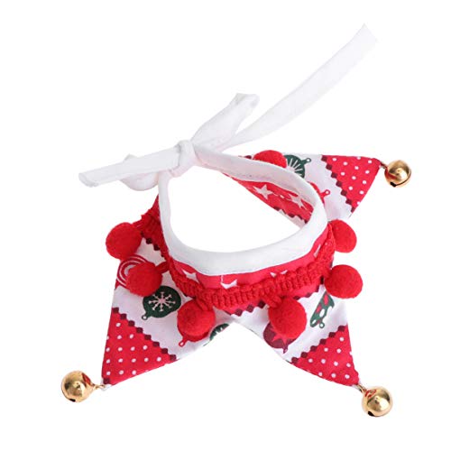 Amosfun Coleira de Cachorro de Natal Com Sinos Animais de Estimação Bandana Ajustável Pescoço de Ani