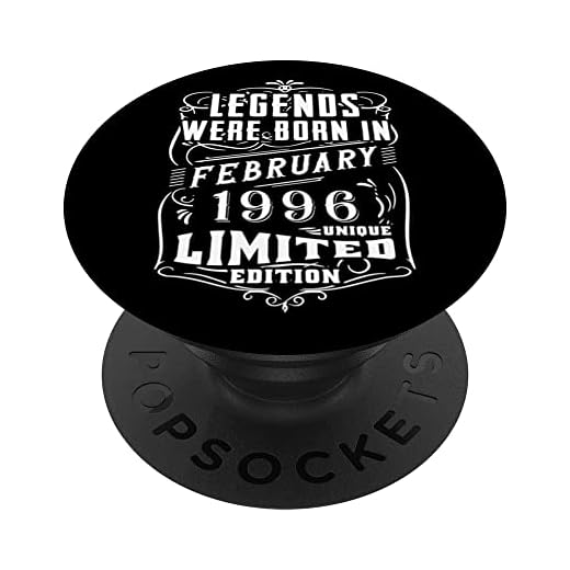 Cumpleaños Febrero 1996 Edición Limitada Regalo February PopSockets PopGrip Intercambiable